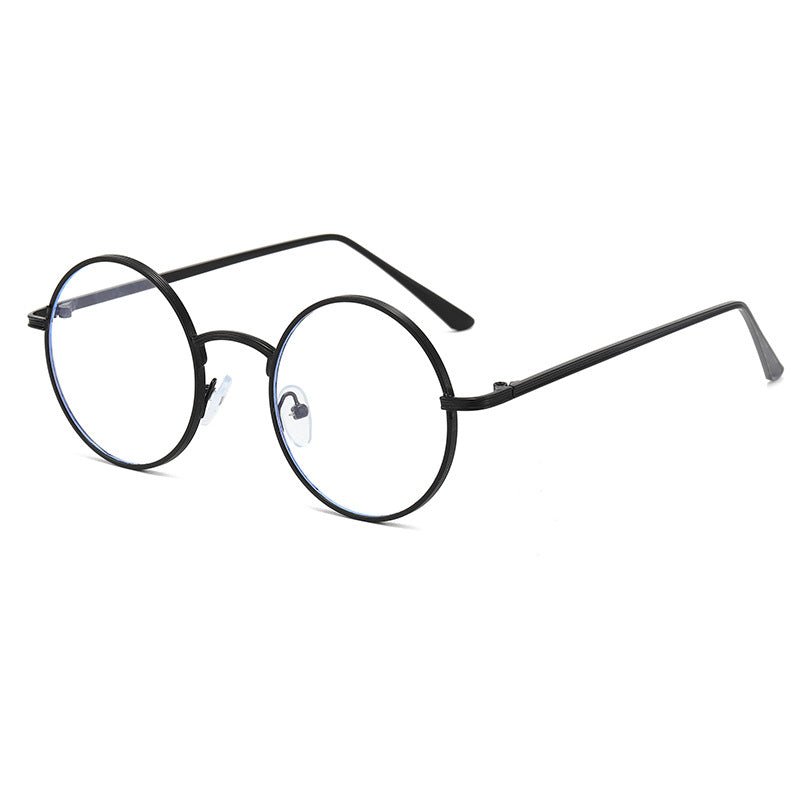 Damen modische Brille mit runden Gläsern und feinem Metallrahmen Brehn