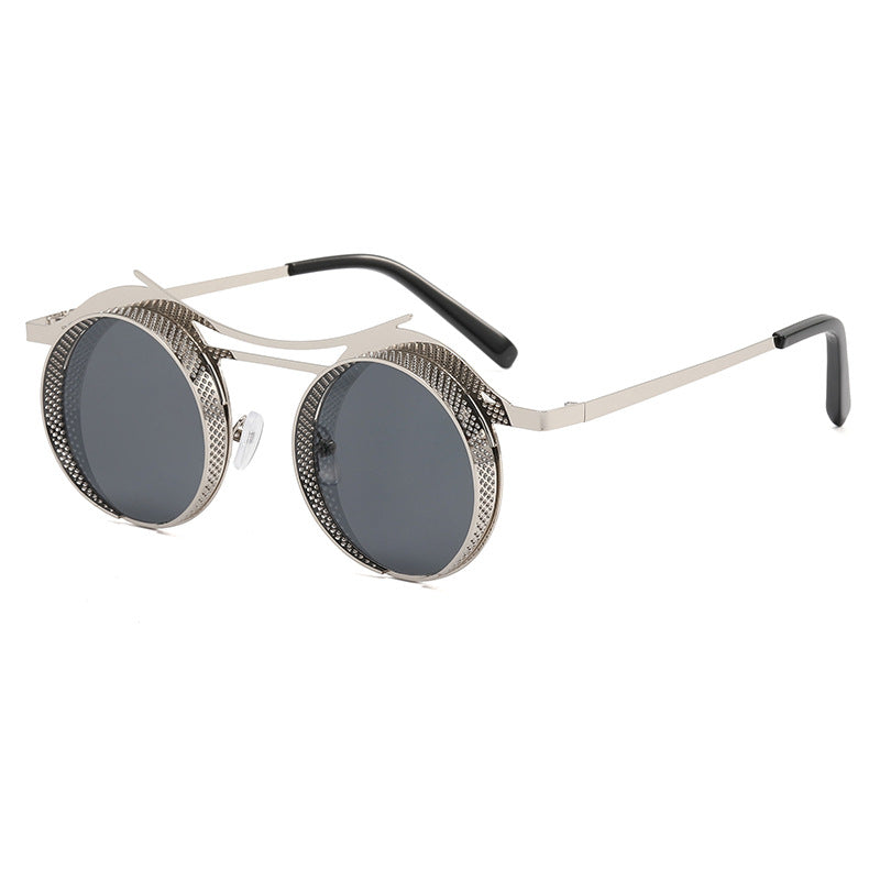 Damen modische runde Sonnenbrille mit extravagantem Design Brehn