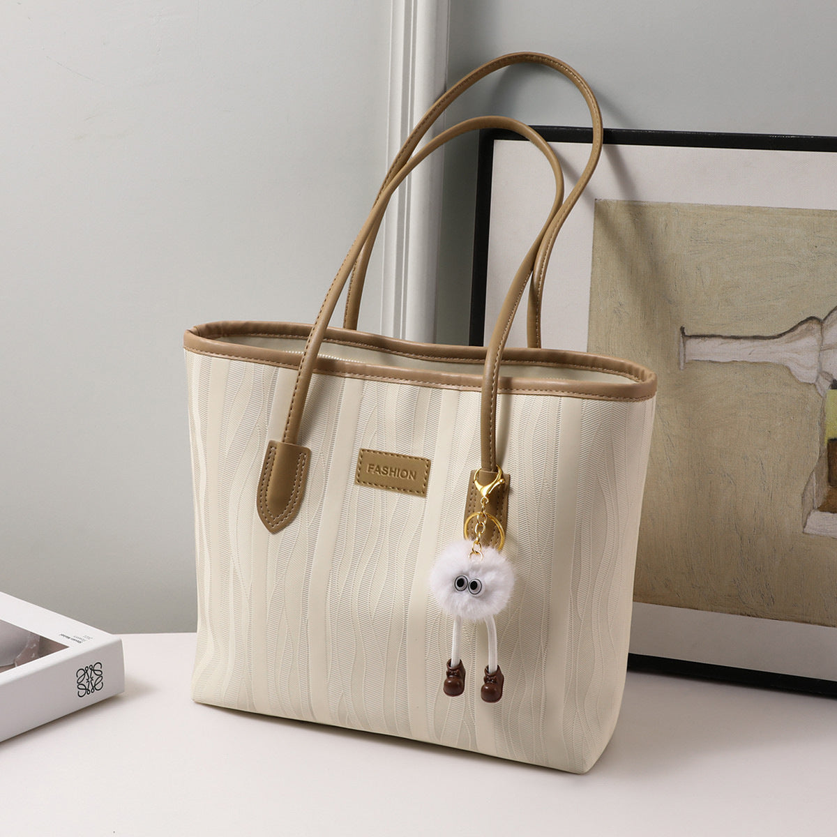 Texturiertes großes Tote Bag Brehn