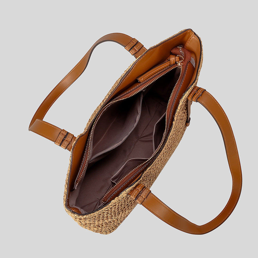 Naturale Stroh Strandtasche