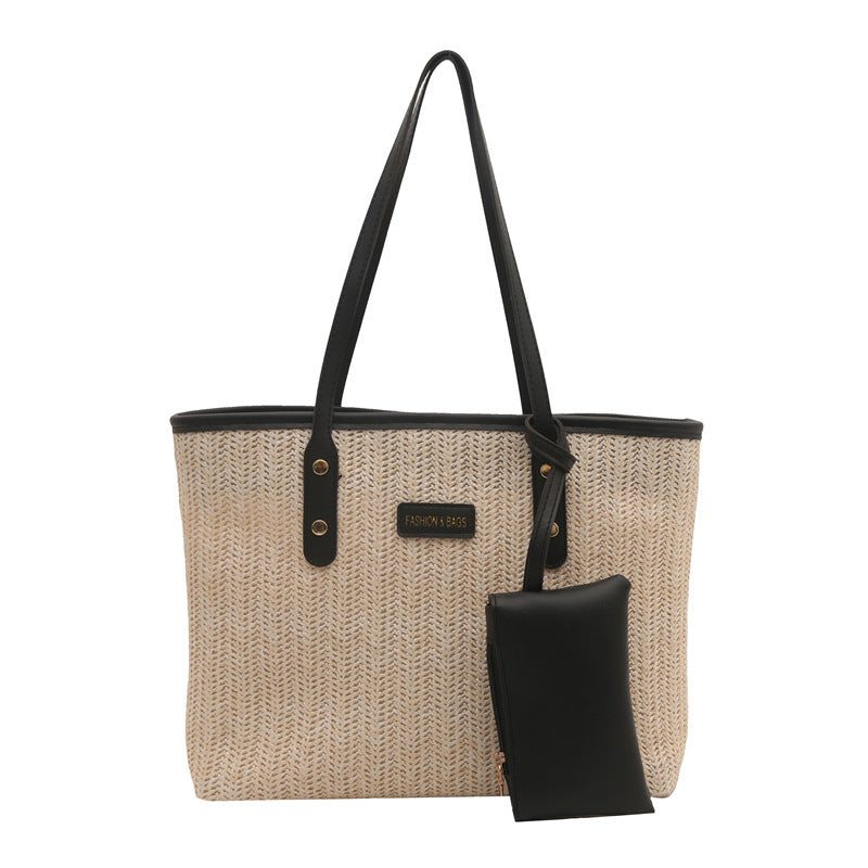 Lässige Gewebte Strandtasche