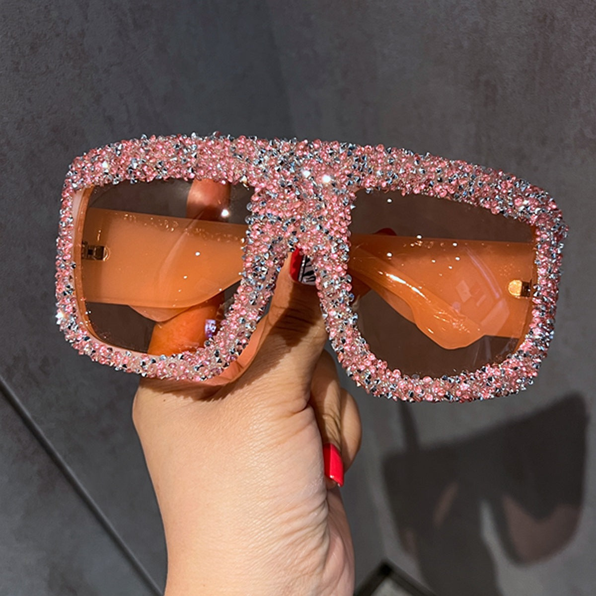 Damen extravagante Kristall-Sonnenbrille Brehn