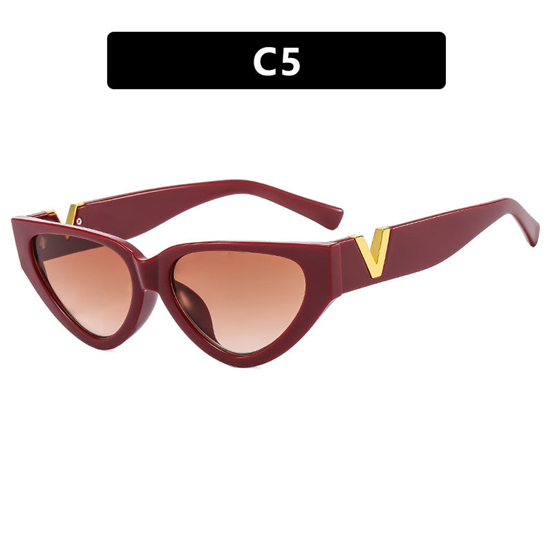 Damen Cat-Eye Sonnenbrille mit stylishem Zebra-Design und luxuriösen Akzenten Brehn