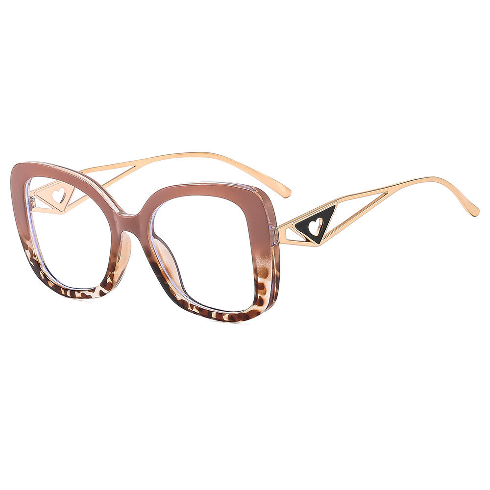 Damen modische oversized Sonnenbrille mit luxuriösem Herzdetail Brehn