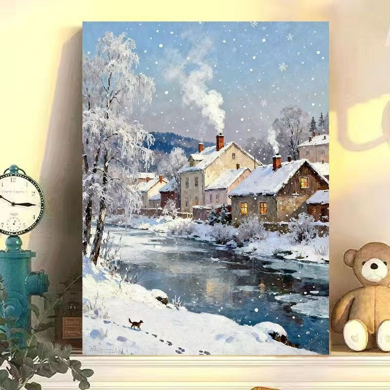 Winter Wonderland Landschaft Leinwand Kunst Brehn