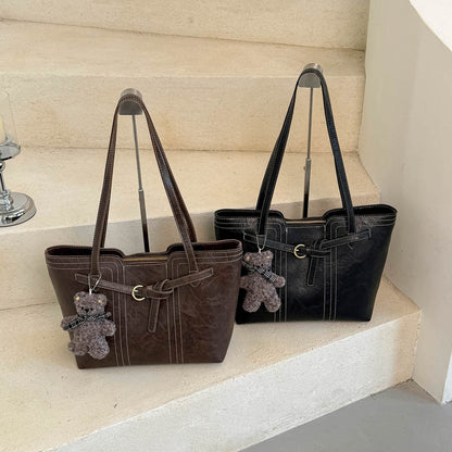 Stylische Leder Tote Bag
