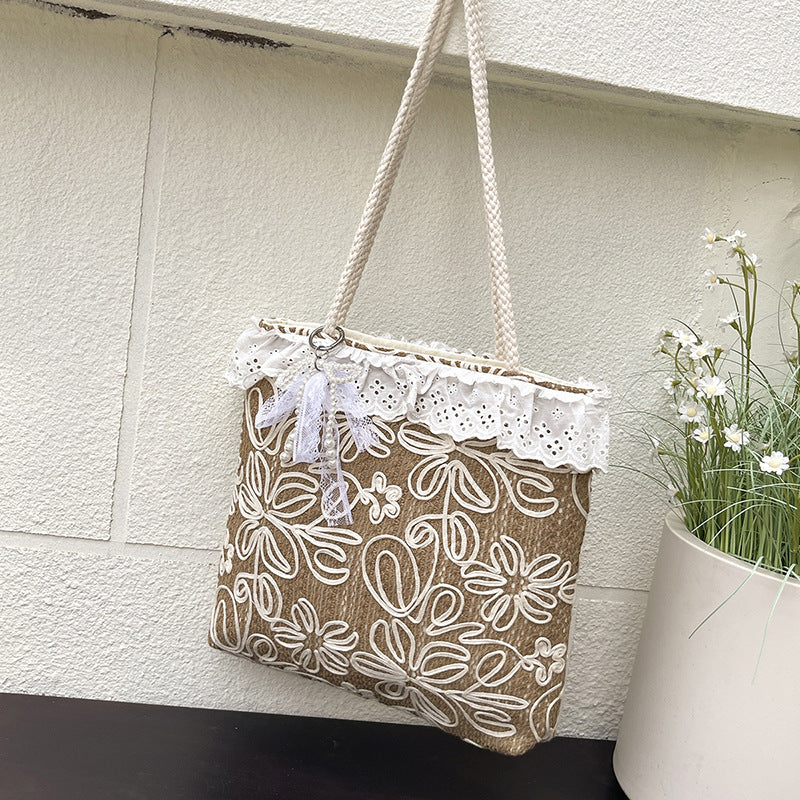 Elegante und Leichtgewichtige Handtasche mit Spitzenrand Brehn