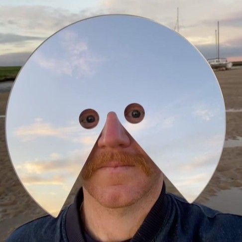Spaßige Spiegelmaske Brehn