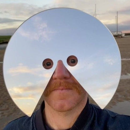 Spaßige Spiegelmaske Brehn