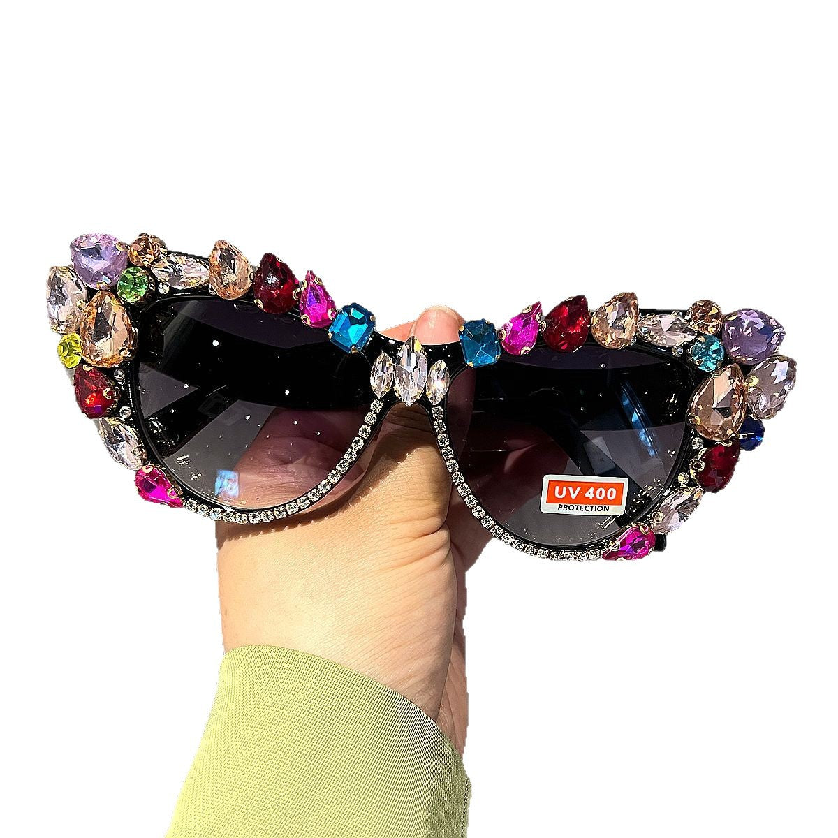 Damen Glamouröse Kristall-Sonnenbrille Brehn