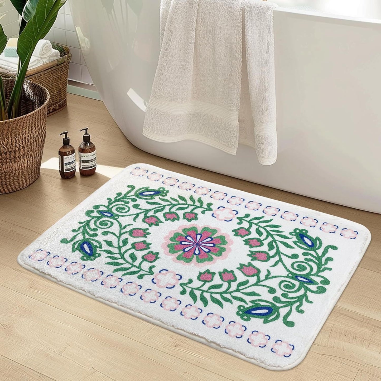 Luxuriöse Floral Design Badmatte Brehn
