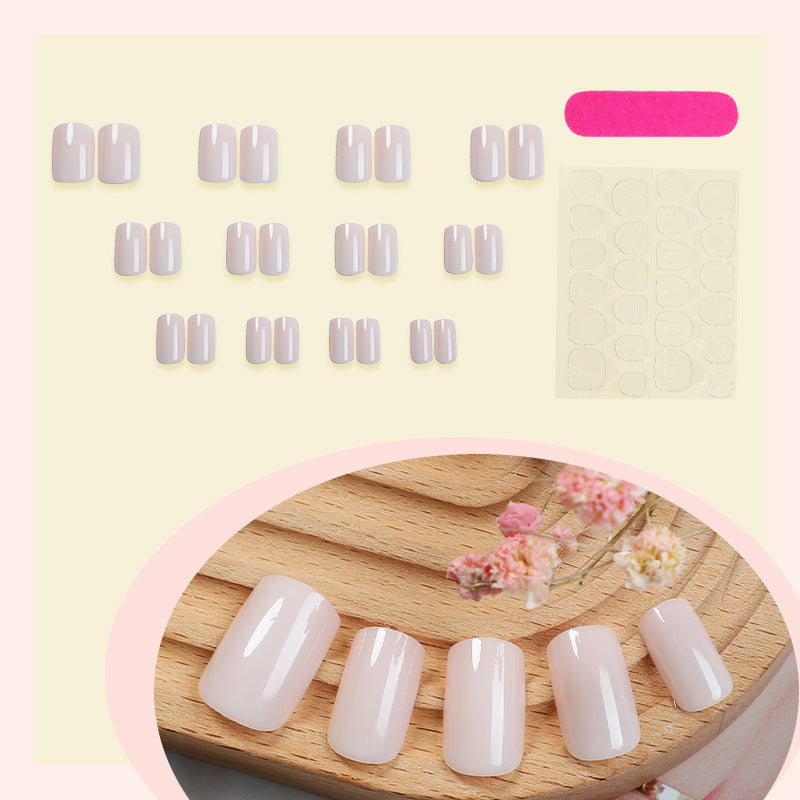 Elegantes Press-On Nagelset mit stilvollem französischen Spitzen-Design Brehn