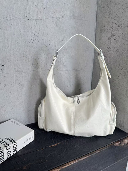 Schlanke Leder Hobo Tote Bag
