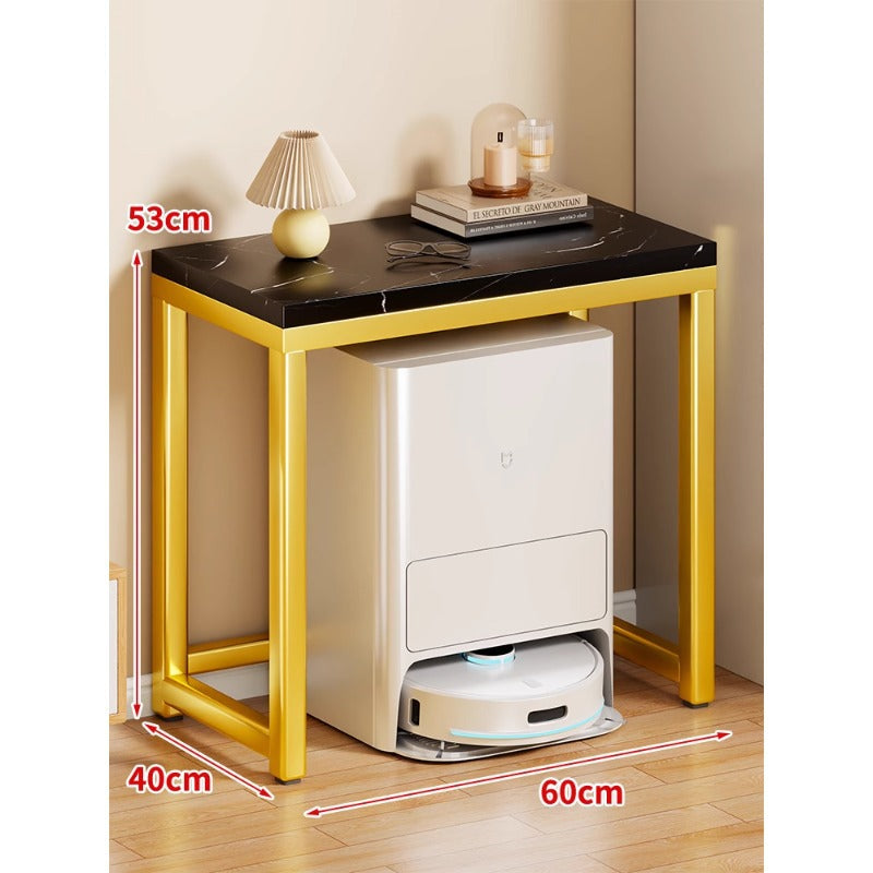 Marmor-Top-Gold-Metall-Konsole für Robotervakuum-Dock und Eingangsorganisator