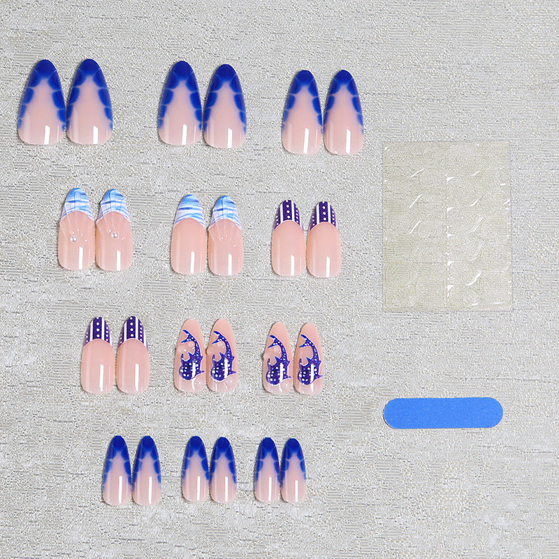 Kreatives Kunstnagelset mit maritimem Delfin-Design Brehn