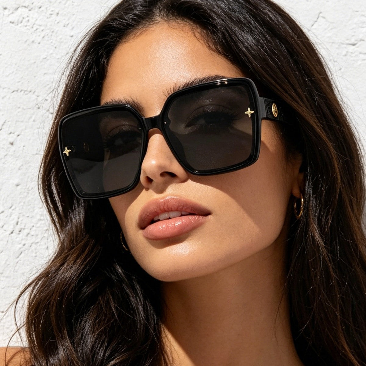 Damen oversized quadratische Sonnenbrille mit elegantem Design Brehn