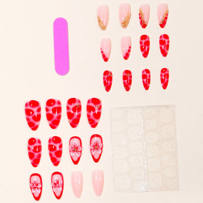 Floral Acryl Nagelkunst Verlängerungen Brehn