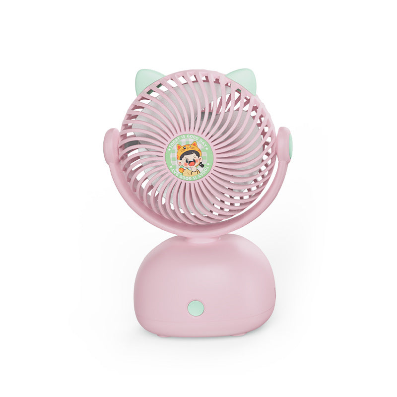Unisex Tragbarer Mini-Ventilator mit süßem Katzenmotiv Brehn