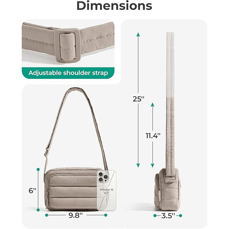 Modische Crossbody-Tasche mit Mehreren Fächern Brehn