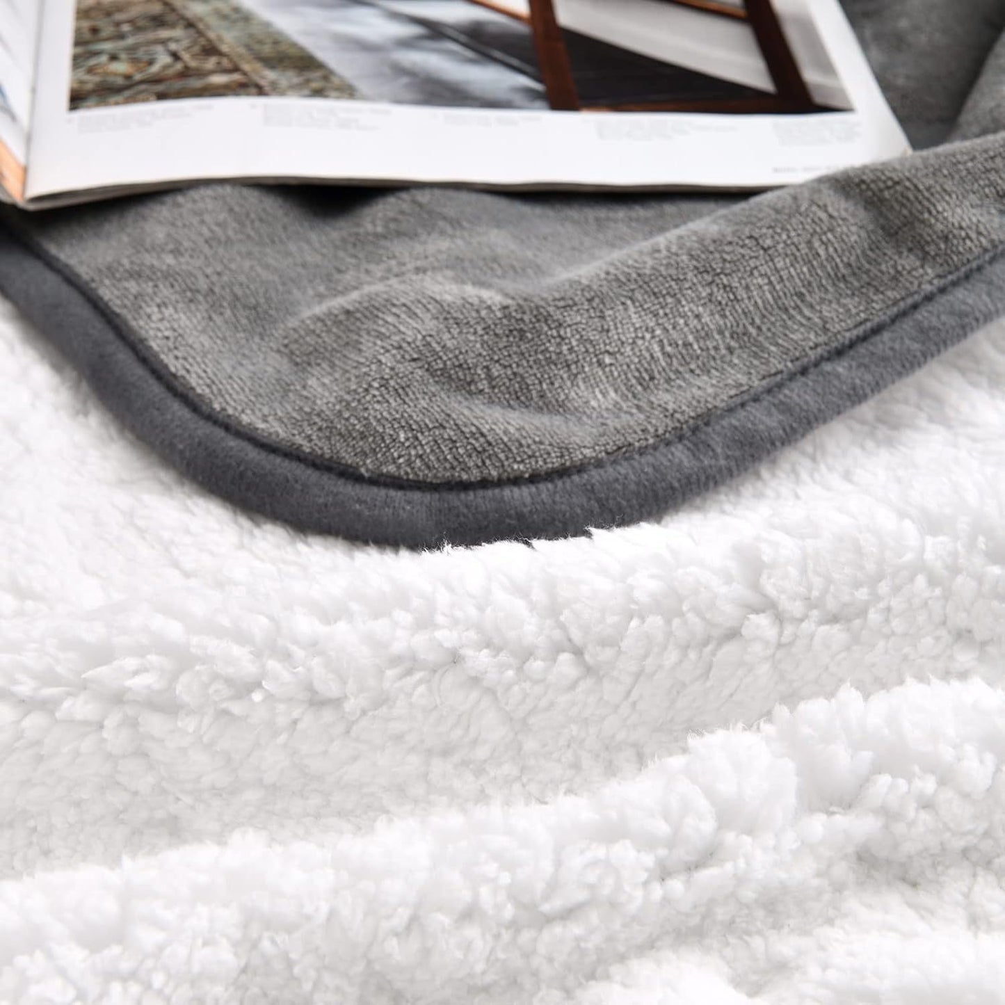 Ultra-Plush Sherpa gefütterte Decke Brehn