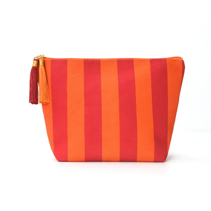 Kosmetiktasche mit Raffiniertem Streifenmuster Brehn
