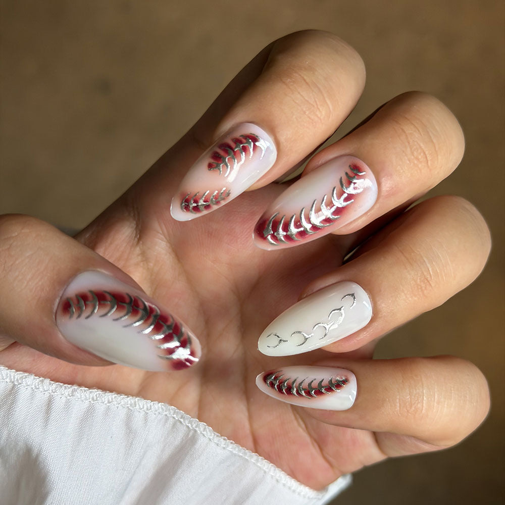 Elegante dekorative Press-On Nail Set Brehn