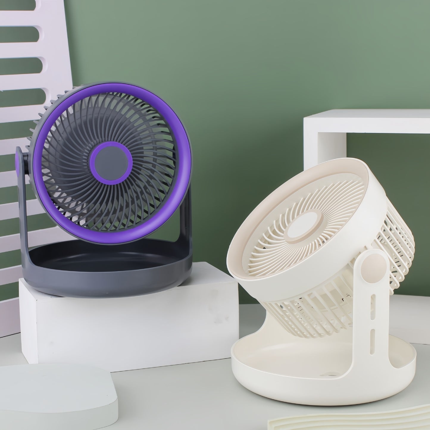 Damen Tischventilator mit neigbarem Kopf und leisen Betriebsmodus Brehn