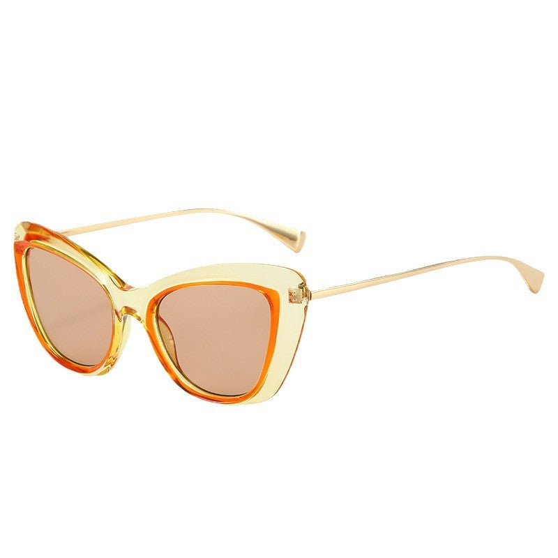 Damen Cat-Eye Sonnenbrille mit elegantem Metallrahmen Brehn