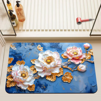 Luxuriöse Floral Design Badematte