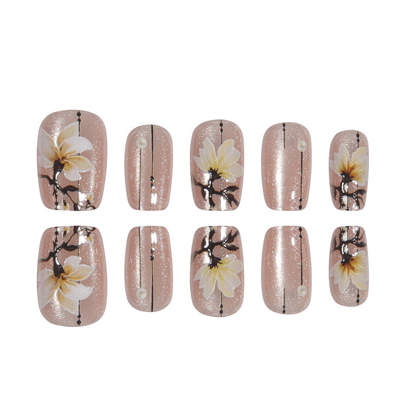 Florale Kunst Press-On Nagelspitzen Brehn