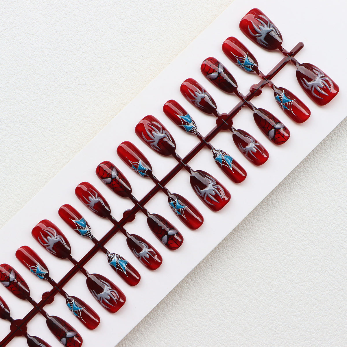 Themenbasierter Spider-Man inspirierter Press-On Nagelkunst Set Brehn