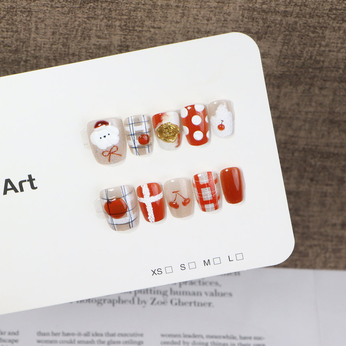 Festliches Press-On Nagelkunst Set Brehn