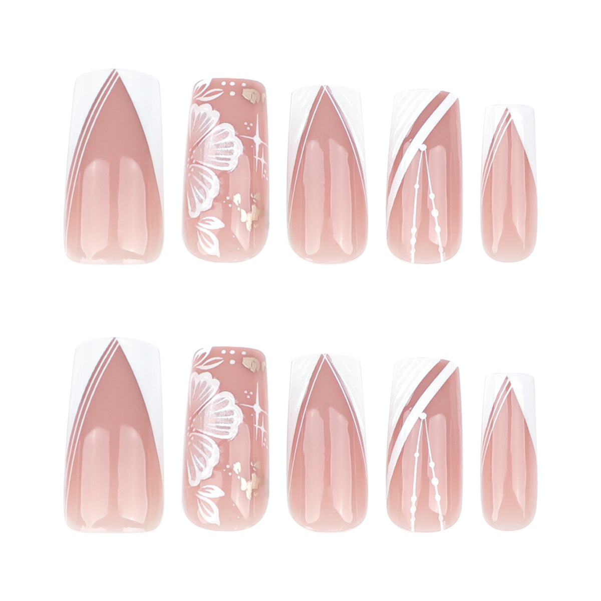 Kunstvolle Nagelkunst mit eleganten floralem Design Brehn