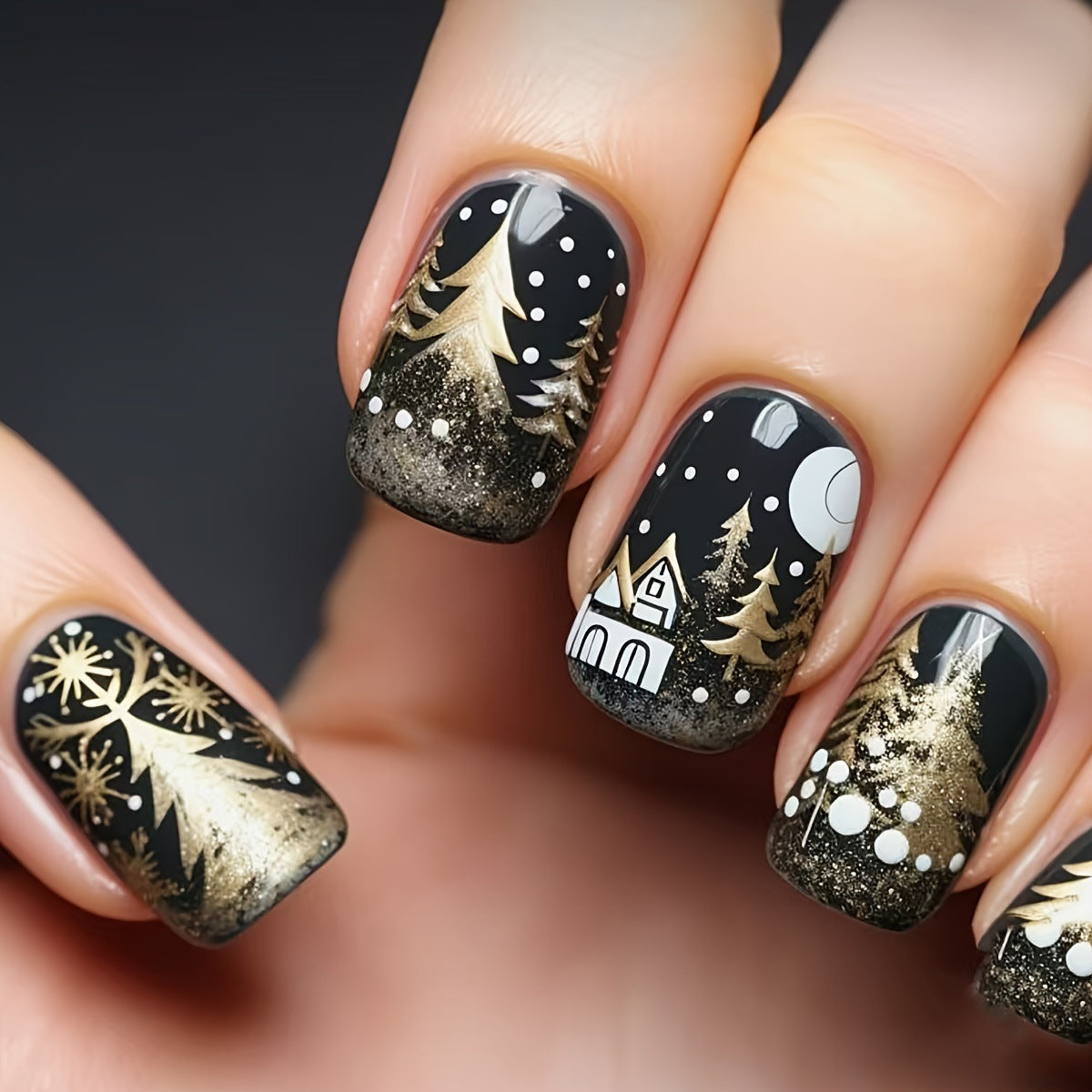Elegante Winterliche Nagelkunst Brehn