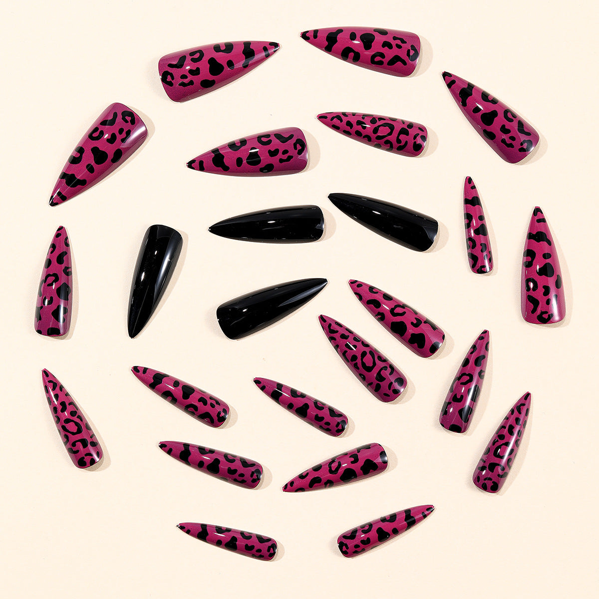 Fierce Leopard Print Stiletto Nagelerweiterungen Brehn