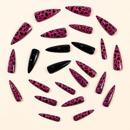 Fierce Leopard Print Stiletto Nagelerweiterungen Brehn