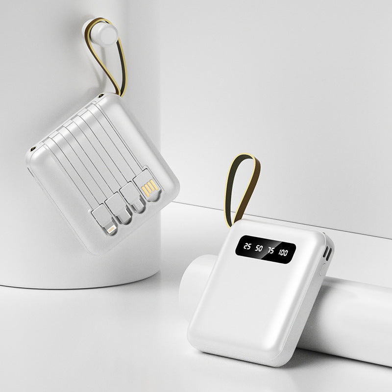 Multifunktionale Powerbank mit Integriertem Kabelsystem Brehn