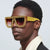 Damen Sonnenbrille mit auffälligem Kettenrahmen Brehn