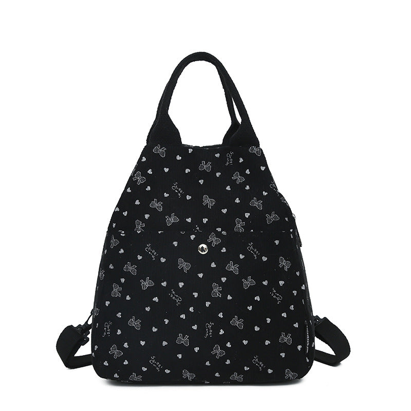 Cord-Rucksack mit Verspielten Motiven Brehn