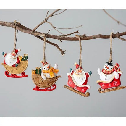 Dekorative Weihnachtsmann Schlittendeko Brehn