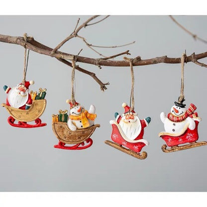 Dekorative Weihnachtsmann Schlittendeko Brehn
