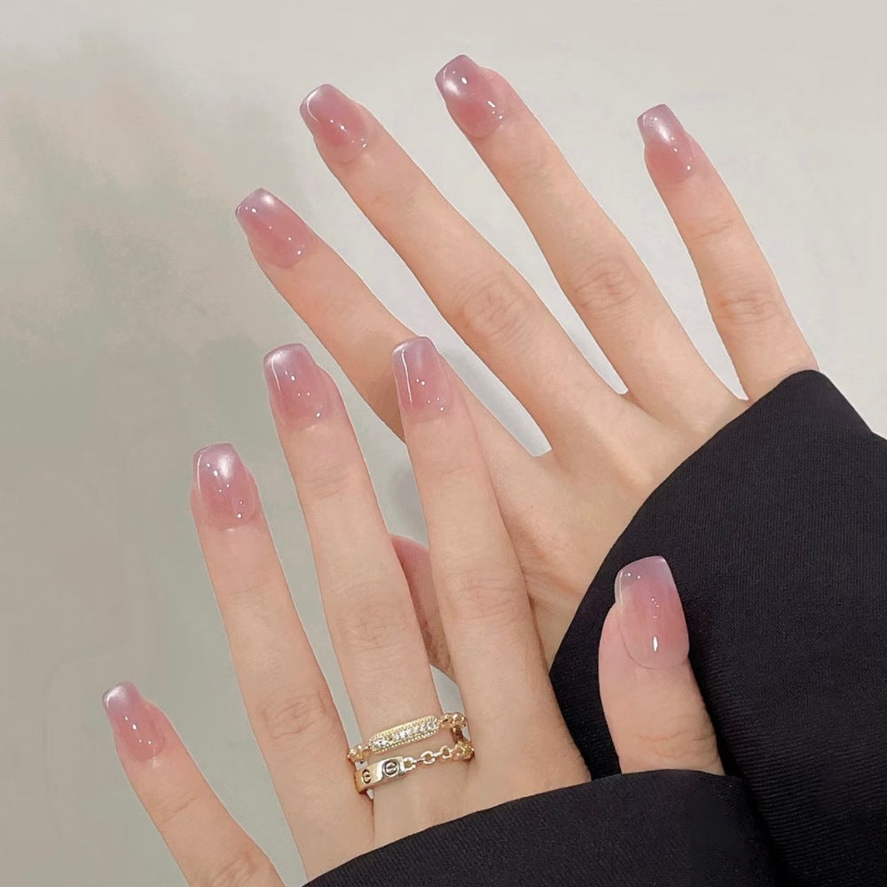 Glänzende Gradient Press-On Nagelspitzen Brehn