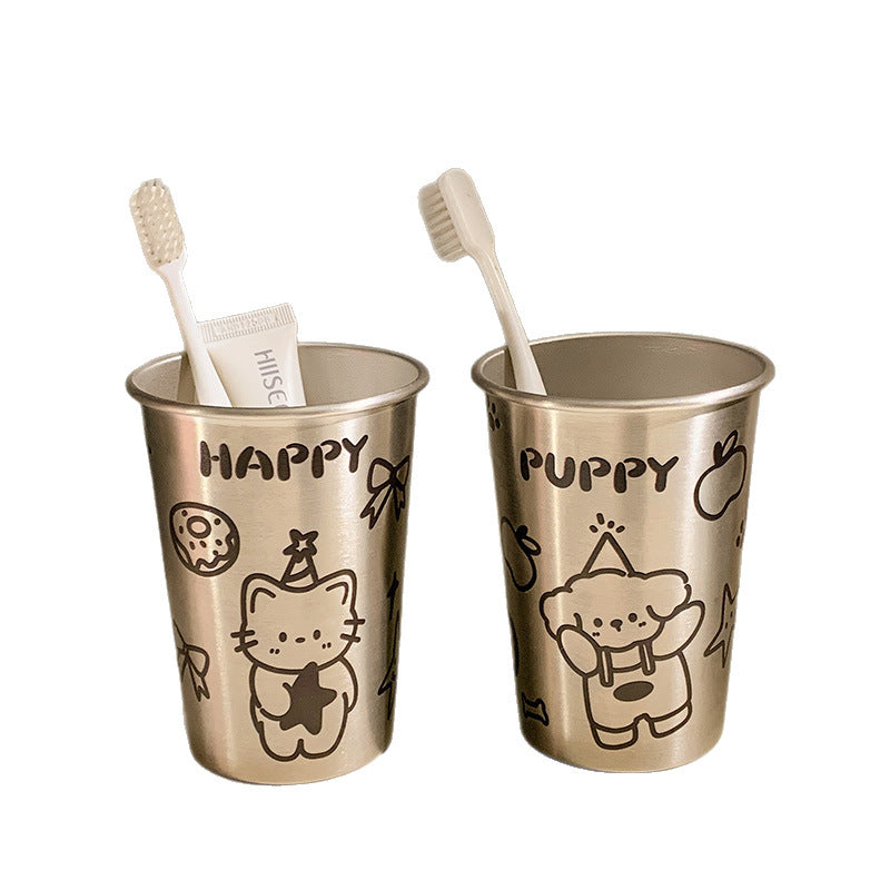 Edelstahl Trinkbecher mit Verspieltem Hundedesign Brehn