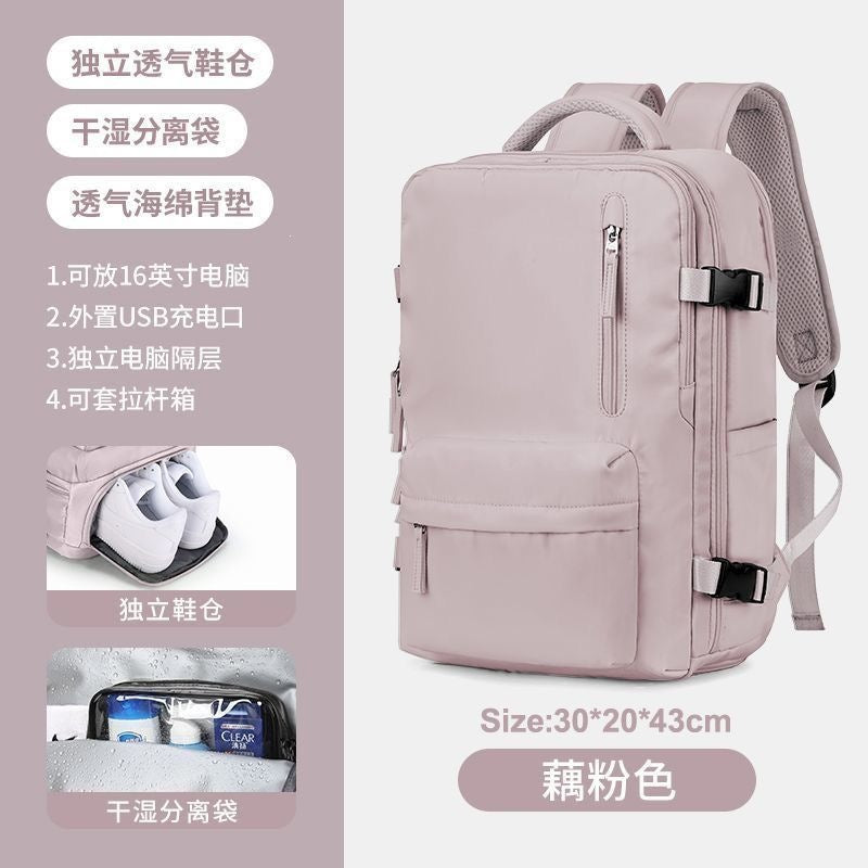 Multifunktionaler Rucksack Mit Integriertem Usb-Anschluss Und Separatem Fach Für Schuhe Brehn