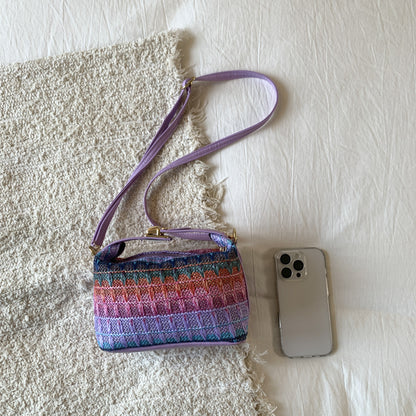 Texturierte handgewebte Mini-Crossbody-Tasche Brehn