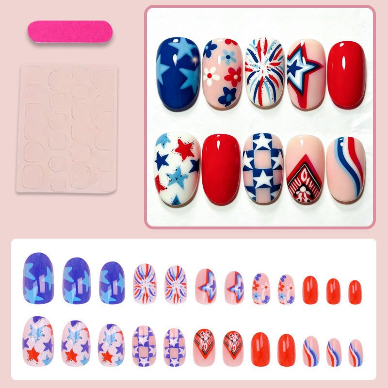 Kunstnagelset mit kreativen Sternen- und Herzmustern Brehn