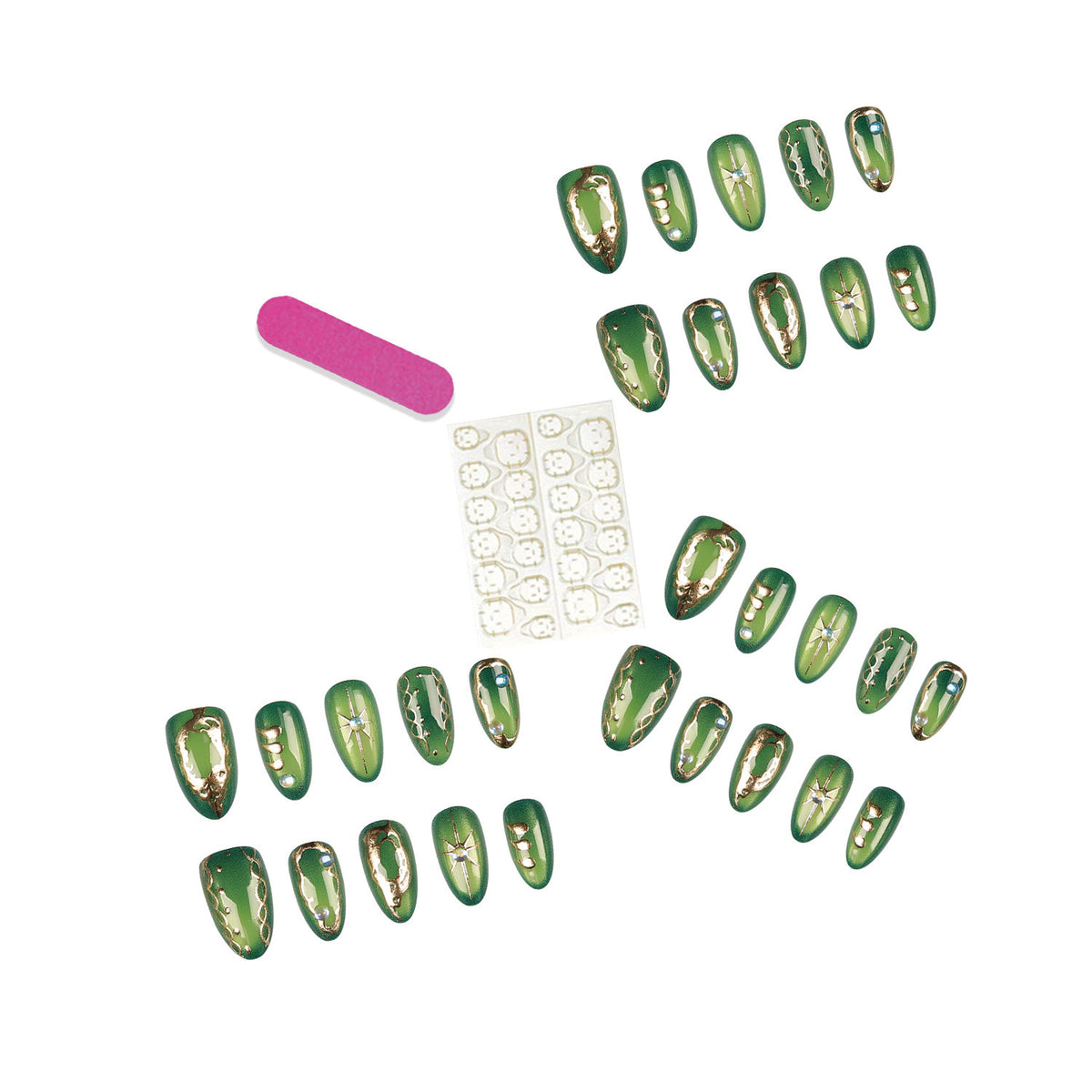 Künstlerisches Press-On Nageldesign Set
