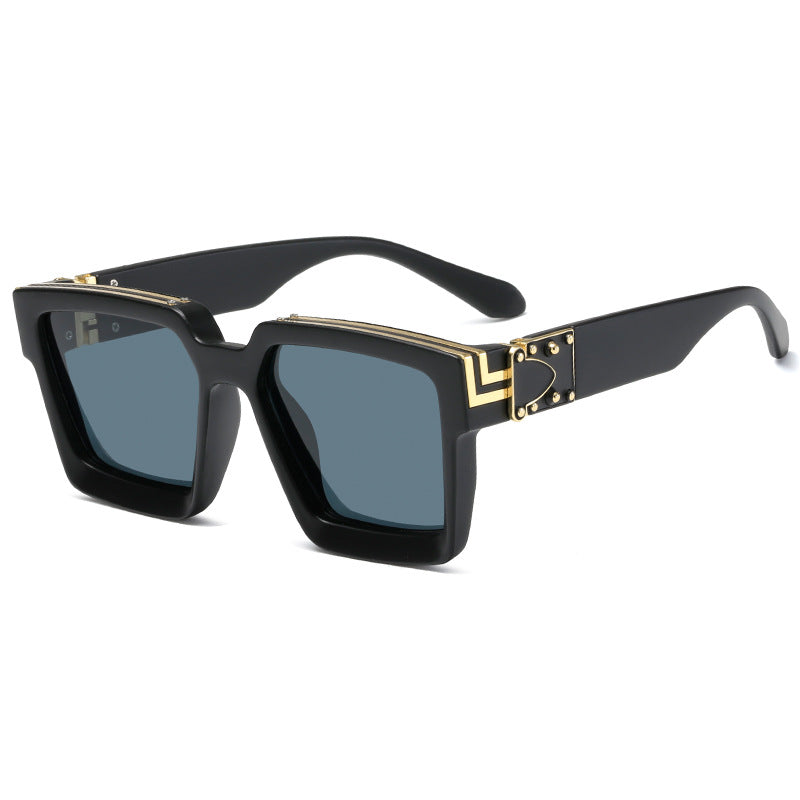 Damen quadratische Designer-Sonnenbrille mit auffälligem Rahmen Brehn