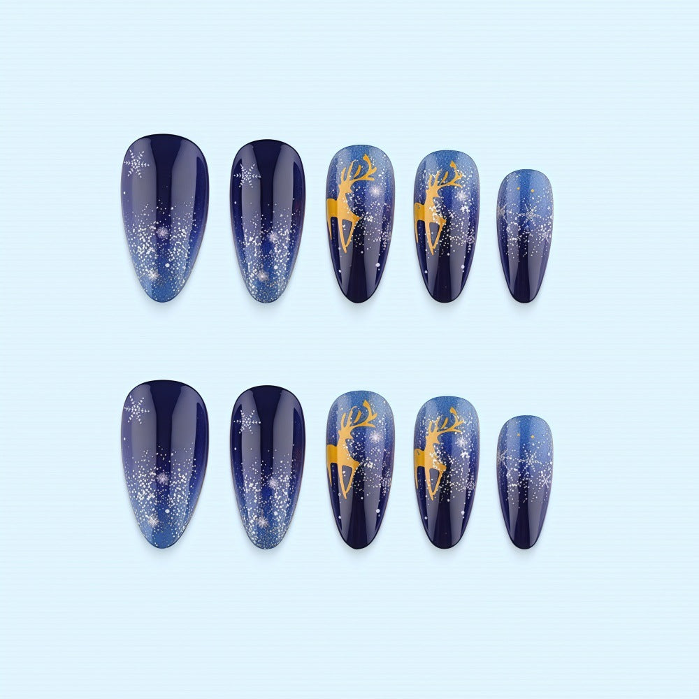 Kreative Kunstnägel mit winterlichem Motiv Brehn