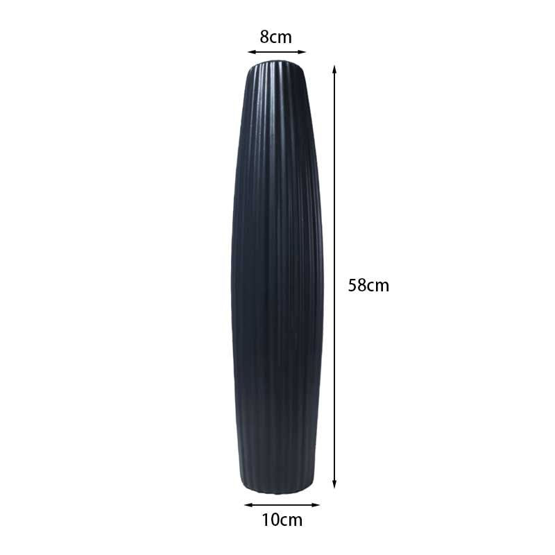 Elegante große dekorative gerippte Vase Brehn